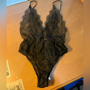 Victoria’s Secret lace and fishnet Teddy
